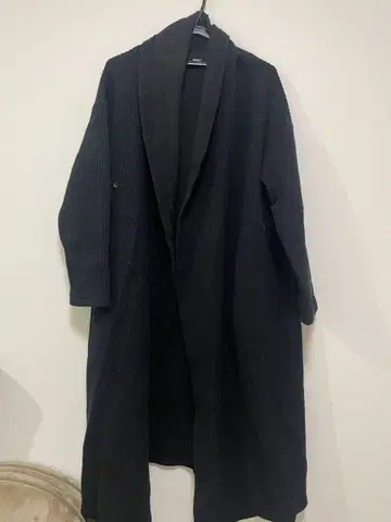 SIWALY 블랙 롱 코트