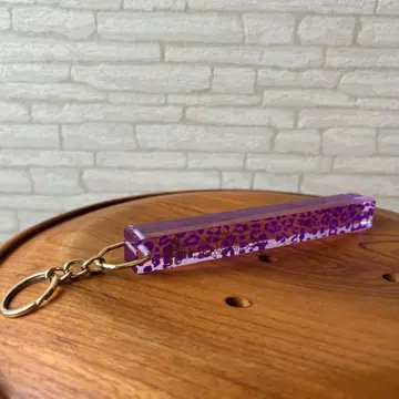 하마사키 아유미 호텔 키링 1231 레어 클리어 레오파드 무늬