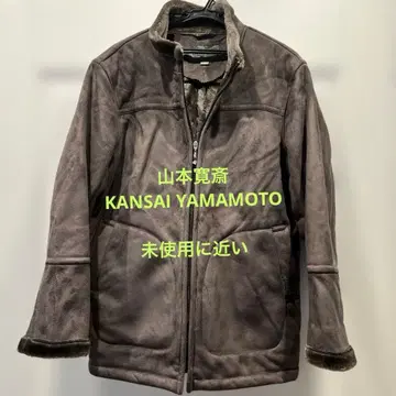 야마모토 간사이 스웨이드 느낌 자켓 브라운 남성용 따뜻한 겨울 S 사이즈