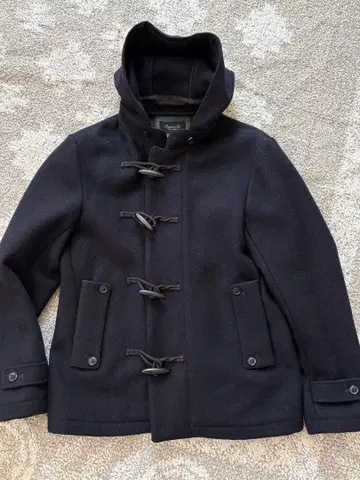 유나이티드 애로우즈 네이비 더플 코트 후드 부착