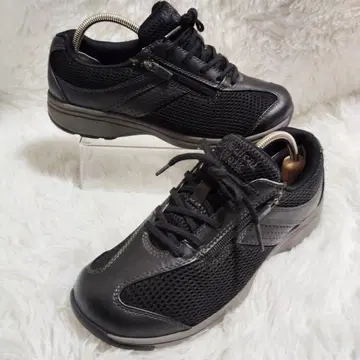 새상품급! 아사히 메디컬 워크 블랙 4E/24cm 사이드 지퍼