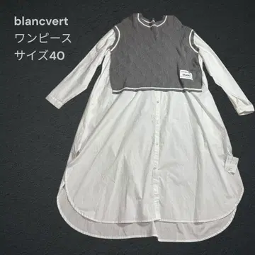 blancvert 블랑베일 도킹 셔츠 원피스 40 그레이