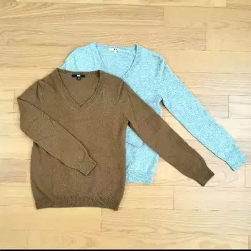 유니클로 캐시미어 니트 2장 세트