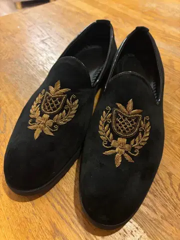 [ 새상품급 ] 블랙 스웨이드 슬립온