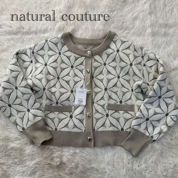 [택 포함 새상품] 내추럴 꾸뛰르 꽃 자카드 가디건 몰 야