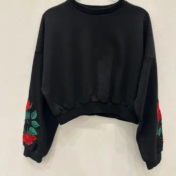 스핀스 블랙 꽃무늬 자수 트레이닝복 사이즈 F