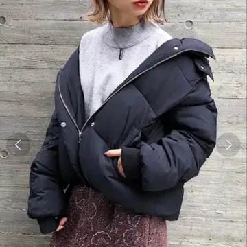 PAGE BOY 블랙 페이지 보이 에어컨 다운 자켓