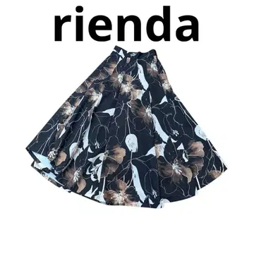 rienda 리엔다 아트 플라워 플레어 스커트 S 사이즈