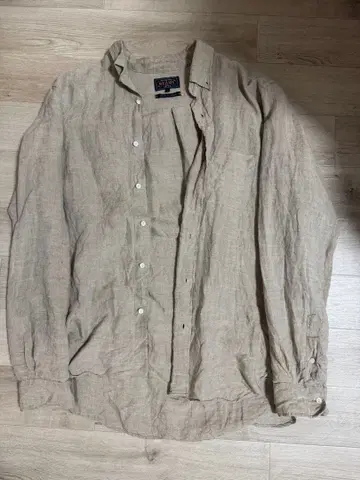 BEAMS 린넨 베이지 셔츠 L 사이즈