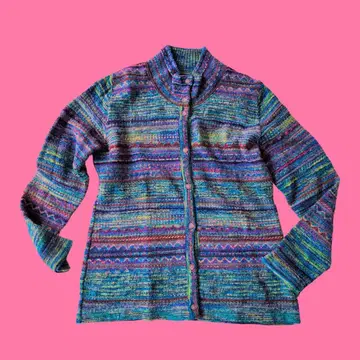 ViaFaburrica 컬러풀 니트 스웨터 가디건 구제 의류 크리스마스