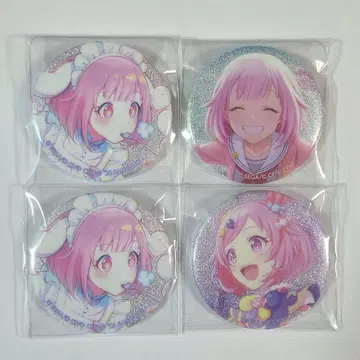 프로세카 에무 캔뱃지 글리터 캔뱃지 산리오 스마도리 4개 세트