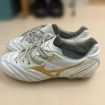 미즈노 모나르시다 축구화 화이트/골드