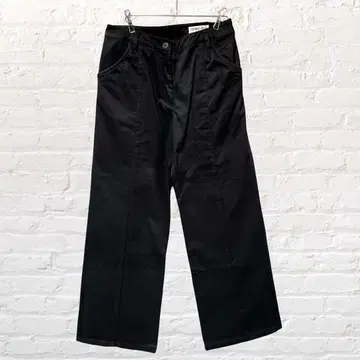 12294 조르주 레쉬 플레어 팬츠 와이드 팬츠 블랙 M 구제 의류