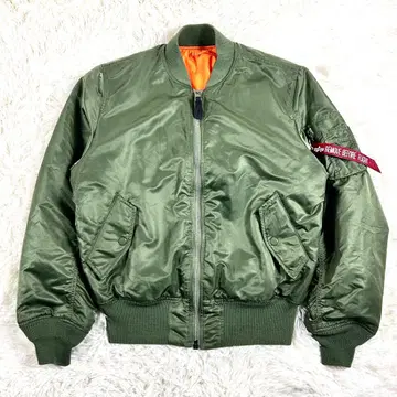 알파인더스트리 MA-1 플라이트 자켓 올리브 복각 단장 OD