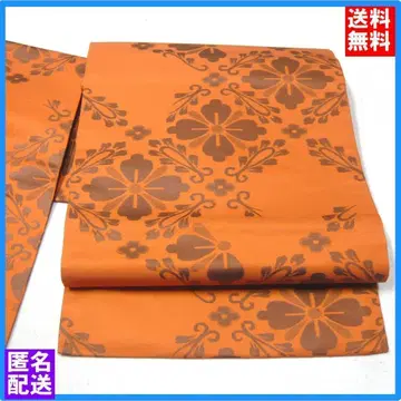 나고야 오비 순수 실크 목과 사라사 장식 문양 9촌 익명 배송