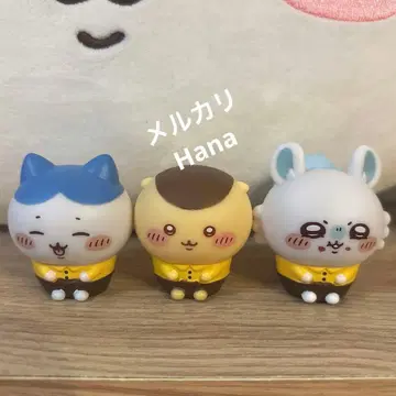 치이카와 (먼작귀) 코스 손가락 인형 피규어 소프트 비닐 인형 3종 세트