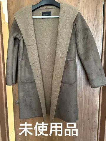 써니클라우드 페이크 무스탕 코트 L 롱 코트 카키 보아