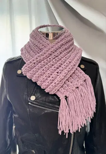 핸드메이드 머플러 다이소 프린세스 No.9 파스텔 핑크