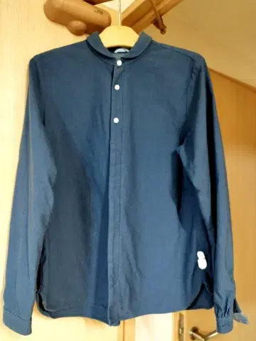 붐 vm 네이비 블루 코튼 라운드 칼라 셔츠 사이즈 0