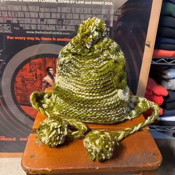 츠네타 다이키 레트로 디자인 플라이트 니트캡 귀마개 포함 핸드 니트 수제