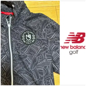 뉴발란스 지퍼 후드티 스니커즈 패턴 남성용 골프웨어