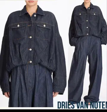 24ss 드리스 반 노튼 블루 라운드 데님 자켓