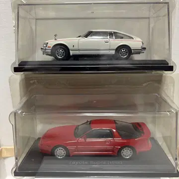 일본산 명차 도요타 수프라 셀리카 XX 1/43 2대 세트 미사용 미개봉