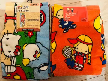 산리오 캐릭터 페이스 타월 2장 세트