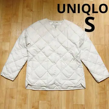 새상품급 유니클로 UNIQLO 퍼프 테크 릴랙스 자켓 S 사이즈 화이트