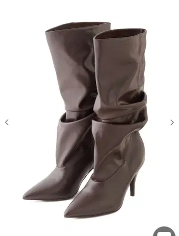 COCO DEAL 브라운 개더 부츠