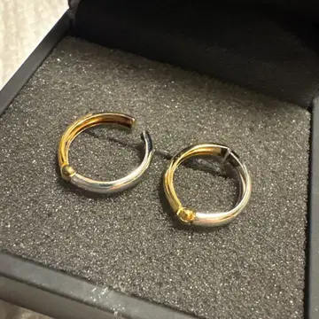 피어링 실버 가공품 골드 x 실버 바이컬러