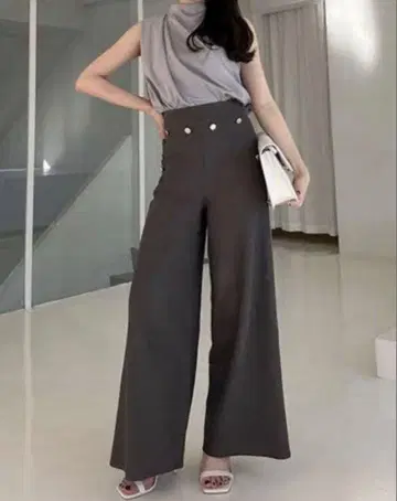 Anuans 그레이 와이드 팬츠 S 사이즈