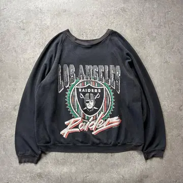 90s 로스앤젤레스 레이더스 맨투맨 USA제 블랙 NFL XL 상당