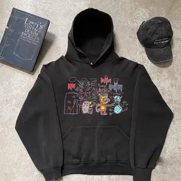 장 미셸 바스키아 블랙 후드티 archive