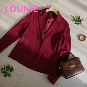 인기 LOUNIE 루니 빨간색 니트 자켓 고급 소재