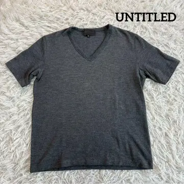 언타이틀 무지 V넥 반팔 티셔츠 다크 그레이 주식회사 월드 M