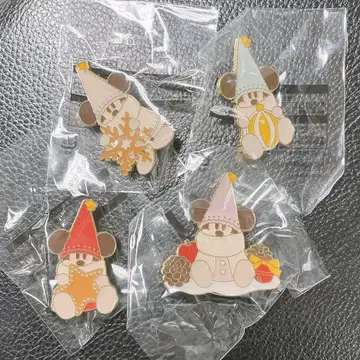 리루린린 핀 배지 2025 디즈니 크리스마스 4개 세트