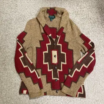 랄프 로렌 네이티브 핸드 니트 가디건 스웨터