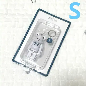 [ 미개봉 새상품 ] 파미리아 베어브릭 키링 파랑 체크 S