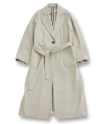 UNITED TOKYO 울 벨티드 라이트 코트