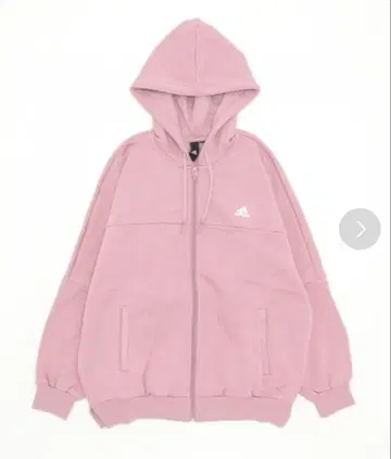 adidas 핑크 풀 집업 후드티 속기모 L 새상품급