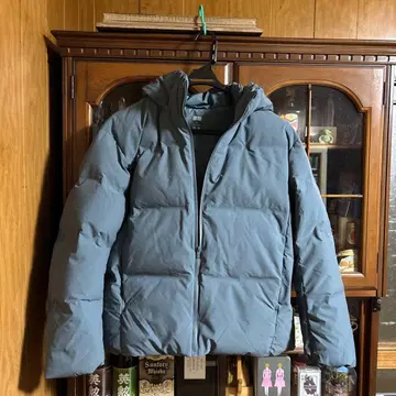 UNIQLO 후드 부착 다운 자켓 M 그레이