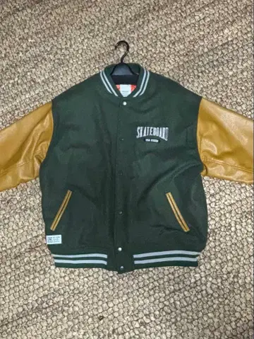 VISION STREET WEAR 바시티 자켓 다크 그린