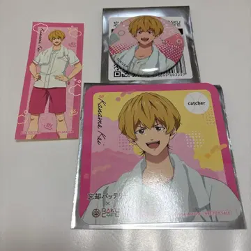 망각 배터리 카페 RAKUCAFE 캔뱃지 특전 코스터 요우 케이