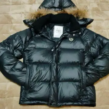 RUSS-K 블랙 다운 자켓 러스케이 y2k 퍼