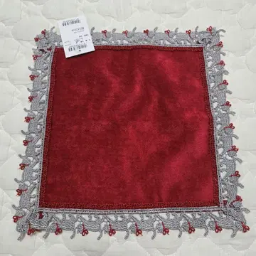 친택 레이스 시즌 타월 손수건 캣워크 레드 여성화보 별주