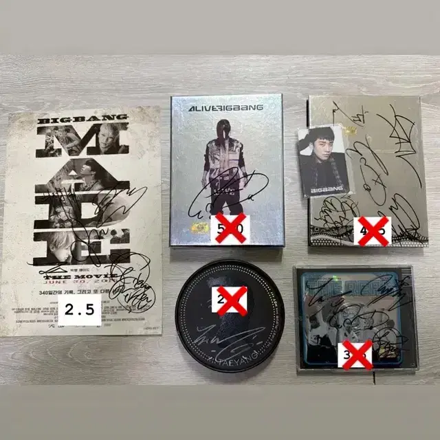 빅뱅 사인 앨범, 포스터 여러가지 판매합니다