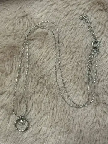 실버 원형 펜던트 목걸이