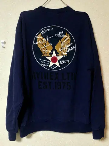 고품질 ABIREX 아비렉스 에어포스 크루넥 맨투맨 사이즈 L