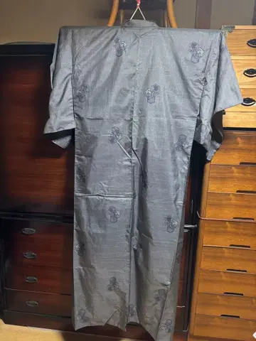 그레이 오시마 명주 기모노